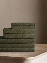 Tweed Bath Towel, Olive