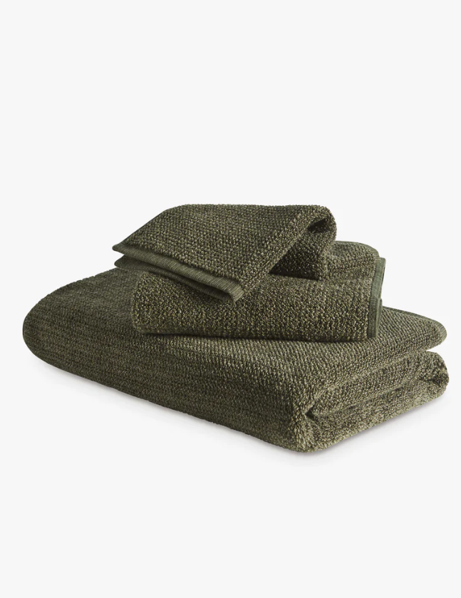 Tweed Bath Towel, Olive