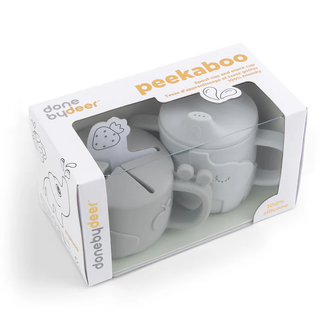 Peekaboo Spout & Snack Set, Grey