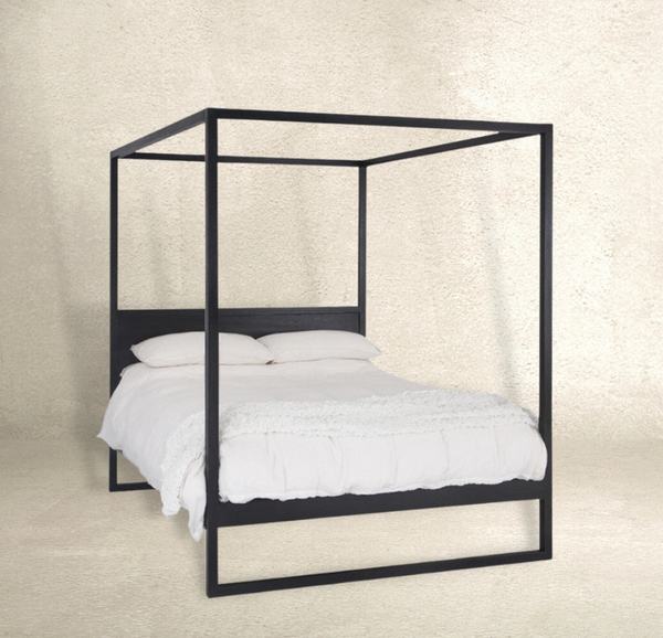 Uniqwa, Strand bed and mattress (Queen), Black