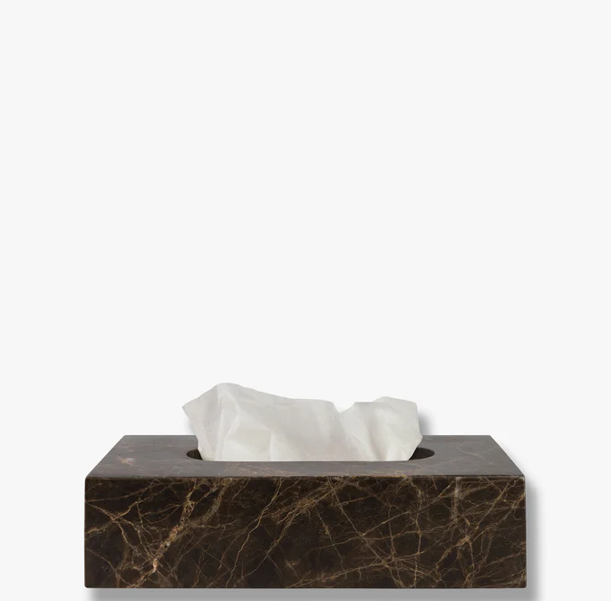 Mette Ditmer Marble Tissue Cover, Brown