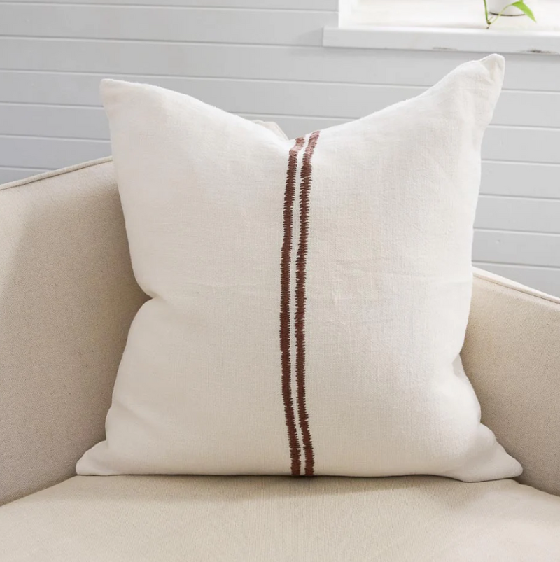 Eadie Orion Cushion, White/Choc