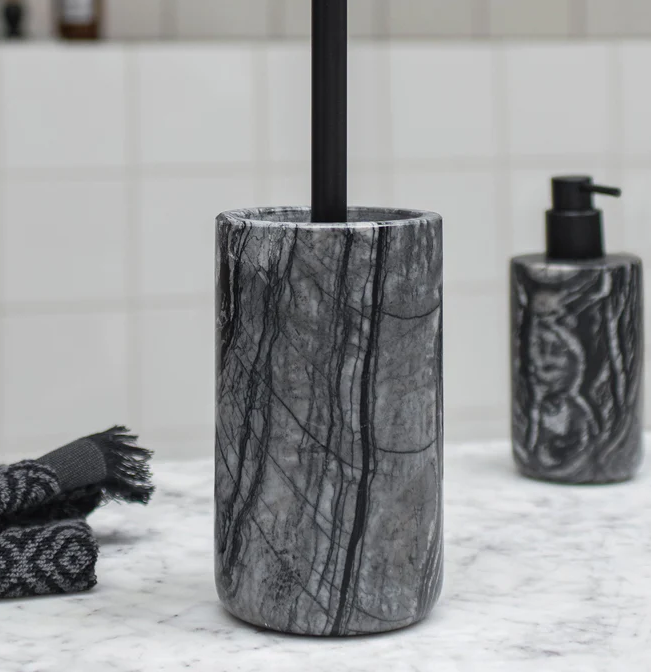 Mette Ditmer, Marble Toilet Brush, Black/ Grey