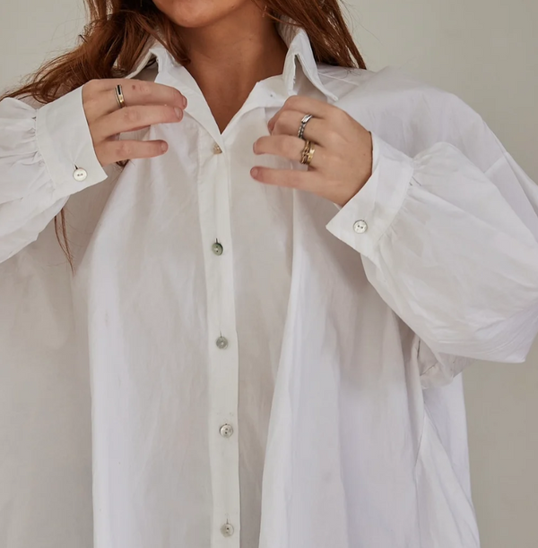 Mamapapa, Earth oversize shirt, white