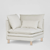 Aura Linen Sofa, White