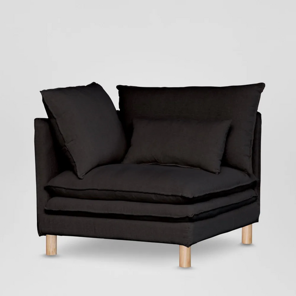 Aura Linen Sofa, Charcoal