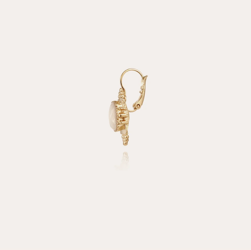 Gas Bijoux Serti Talisman Mother of Pearl Earring