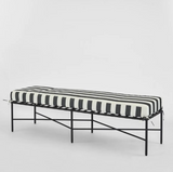 Sheffield Outdoor Bench with Stripe Cushion