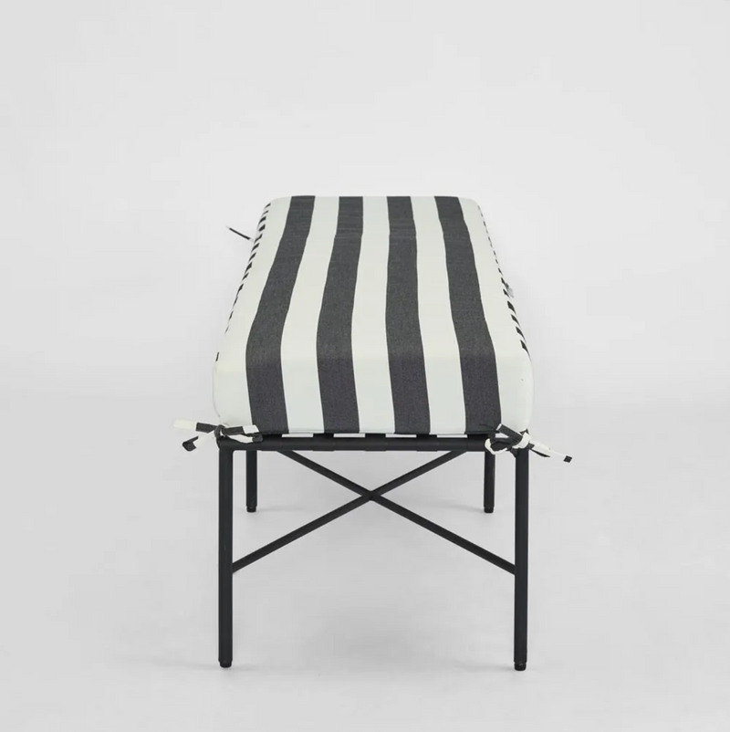 Sheffield Outdoor Bench with Stripe Cushion