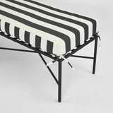 Sheffield Outdoor Bench with Stripe Cushion