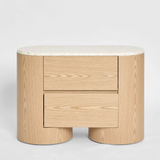 Arlo Bedside Light Oak & Terrazzo