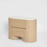 Arlo Bedside Light Oak & Terrazzo