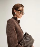 Elka Leon Knit Cardigan, Chocolate