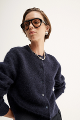 Elka Abigail Knit Cardigan, Midnight/Navy