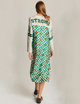 Violet V Neck Dress, Sporty Jade