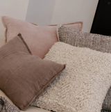Eadie Agnes Cushion, Off white/mink