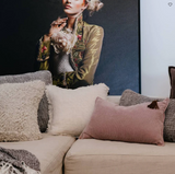 Eadie Agnes Cushion, Off white/mink