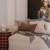Eadie Agnes Cushion, Off white/mink