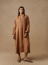 Eb+Ive Bajau Button Dress, Clay