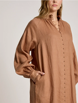 Eb+Ive Bajau Button Dress, Clay