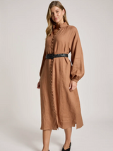 Eb+Ive Bajau Button Dress, Clay