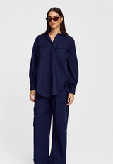 Kinny Laurel Shirt, Midnight