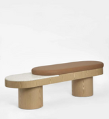 Arlo Bench Light Oak & Terrazzo