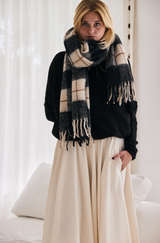 Mamapapa Scarf Checkers Black