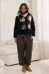 Mamapapa Scarf Checkers Black