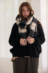 Mamapapa Scarf Checkers Black