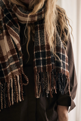 Mamapapa Scarf Checkers Choco/Black