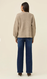 Miru Stitch Flower Jumper, Stone