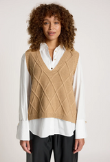 Eb&Ive Liora Knit Vest, Mocha