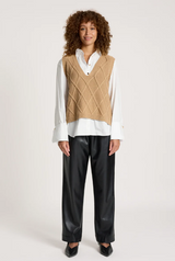 Eb&Ive Liora Knit Vest, Mocha