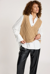 Eb&Ive Liora Knit Vest, Mocha