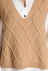 Eb&Ive Liora Knit Vest, Mocha