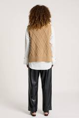 Eb&Ive Liora Knit Vest, Mocha