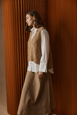 Eb&Ive Liora Knit Vest, Mocha
