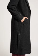 Eb&Ive Sable Hood Coat, Charcoal