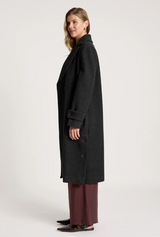 Eb&Ive Sable Hood Coat, Charcoal