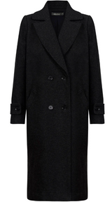 Eb&Ive Sable Hood Coat, Charcoal
