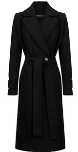 Eb&Ive Sable Hood Coat, Charcoal