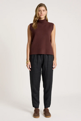 Eb&Ive Zala Knit Vest, Mahogany
