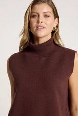 Eb&Ive Zala Knit Vest, Mahogany