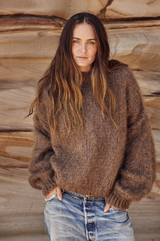 Mamapapa Milka Mohair Cardigan, Chocolate