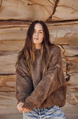Mamapapa Milka Mohair Cardigan, Chocolate