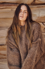 Mamapapa Milka Mohair Cardigan, Chocolate