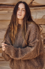 Mamapapa Milka Mohair Cardigan, Chocolate