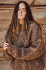 Mamapapa Milka Mohair Cardigan, Chocolate