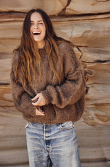 Mamapapa Milka Mohair Cardigan, Chocolate
